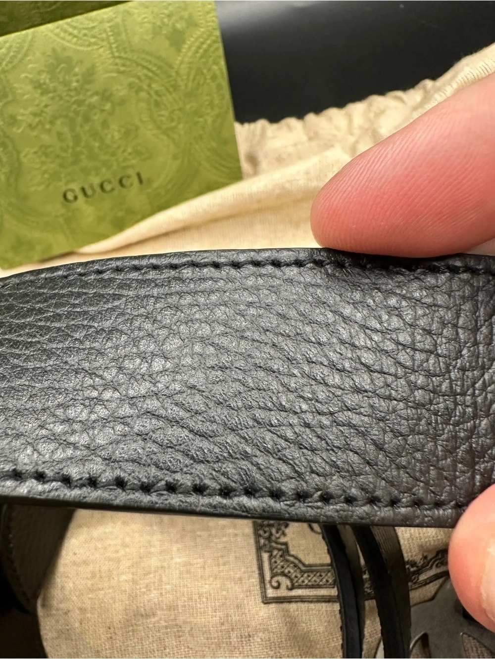 Gucci Black Brown REVERSIBLE Leather Belt with Matte Silver Double G Buckle EU95